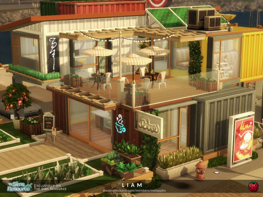 Liam Cafe By Melapples 2 sims 4 cc liam cafe by melapples 7