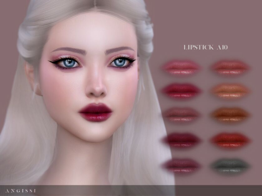 Lipstick – A10 By Angissi 1 Lipstick – A10 By Angissi Sims 4 CC