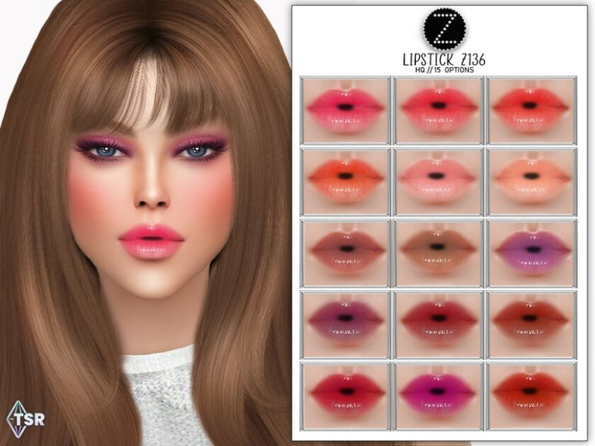 Lipstick Z136 By Zenx 1 Lipstick Z136 By Zenx Sims 4 CC
