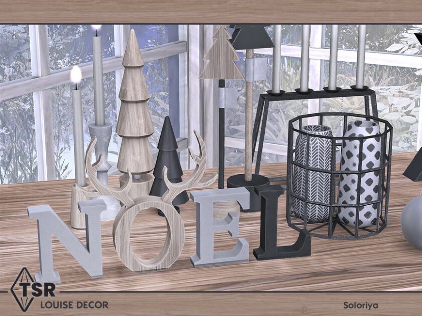 Louise Decor By Soloriya 3 sims 4 cc louise decor by soloriya 2