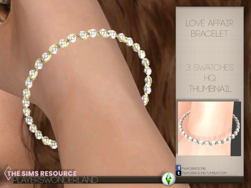 Love Affair Bracelet By Playerswonderland 1 Love Affair Bracelet By Playerswonderland Sims 4 CC