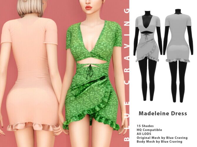 Madeleine Dress 1 Madeleine Dress Sims 4 CC
