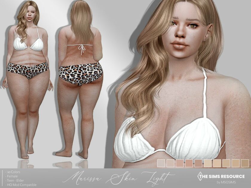 Marissa Skin Light By Msqsims 1 Marissa Skin Light By Msqsims Sims 4 CC