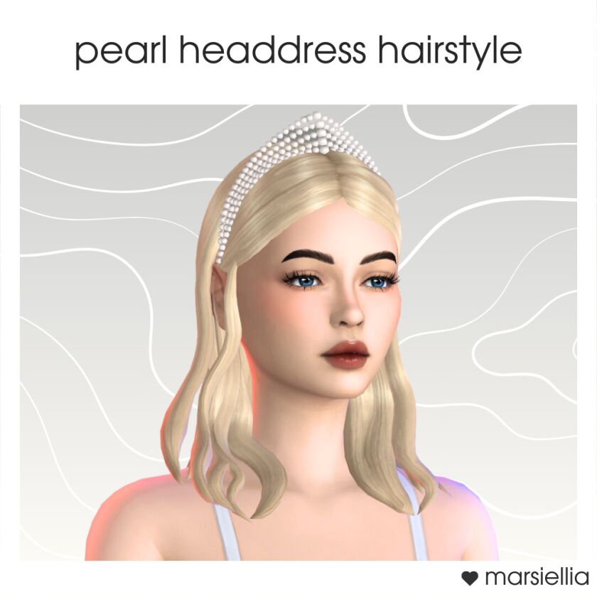 Pearl Headdress Hairstyle 1 Pearl Headdress Hairstyle Sims 4 CC