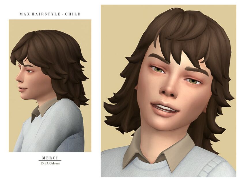 MAX Hairstyle -Child- By '-Merci- 1 MAX Hairstyle -Child- By ‘-Merci- Sims 4 CC