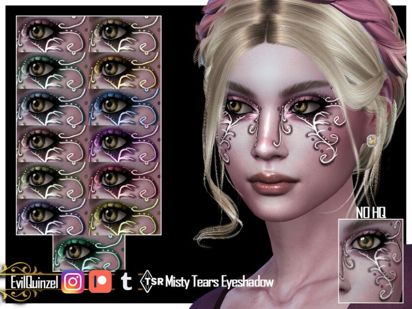 Misty Tears Eyeshadow By Evilquinzel 1 Misty Tears Eyeshadow By Evilquinzel Sims 4 CC
