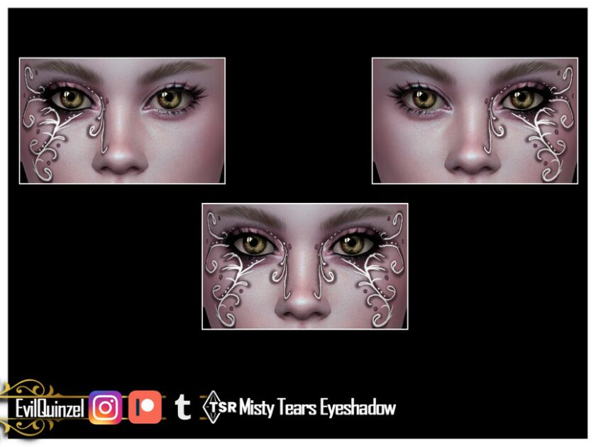 Misty Tears Eyeshadow By Evilquinzel 2 sims 4 cc misty tears eyeshadow by evilquinzel 2