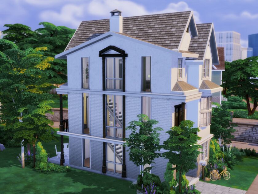 Modern Townhouse 1- NO CC By Genkaiharetsu 5 sims 4 cc modern townhouse 1 no cc by genkaiharetsu 3