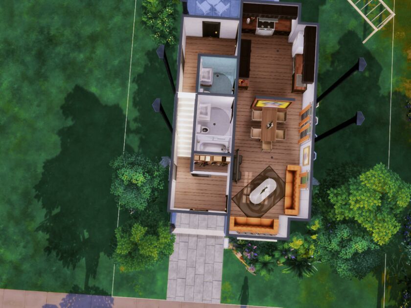 Modern Townhouse 1- NO CC By Genkaiharetsu 4 sims 4 cc modern townhouse 1 no cc by genkaiharetsu 4