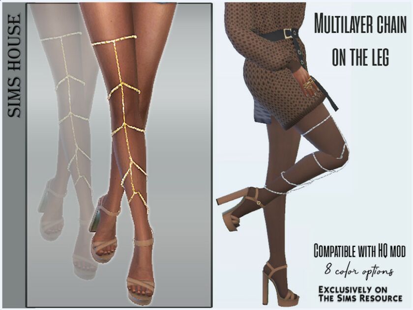 Multilayer Chain ON The LEG 1 Multilayer Chain ON The LEG Sims 4 CC