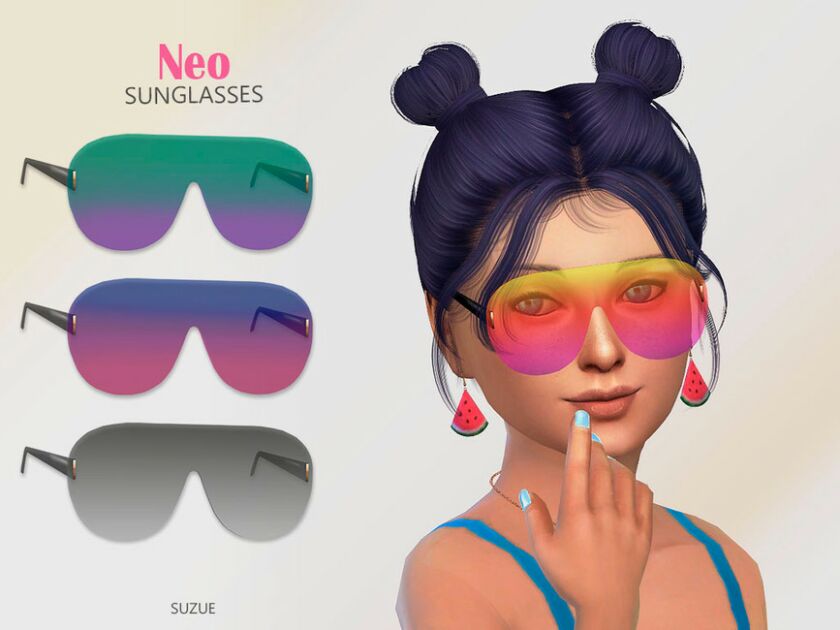 NEO Sunglasses Child By Suzue 1 NEO Sunglasses Child By Suzue Sims 4 CC