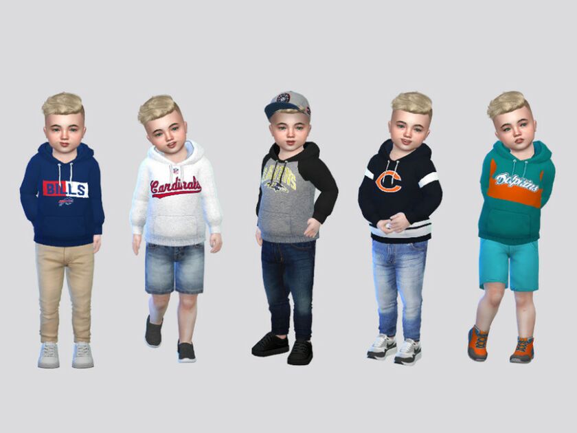 NFL Hoodies I Toddler By Mclaynesims 1 NFL Hoodies I Toddler By Mclaynesims Sims 4 CC