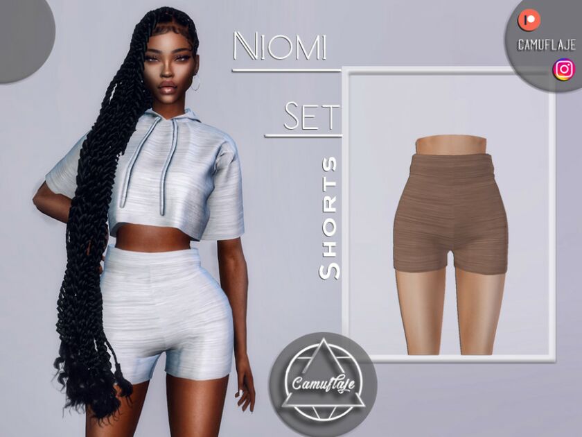 Niomi SET – Shorts By Camuflaje 1 Niomi SET – Shorts By Camuflaje Sims 4 CC