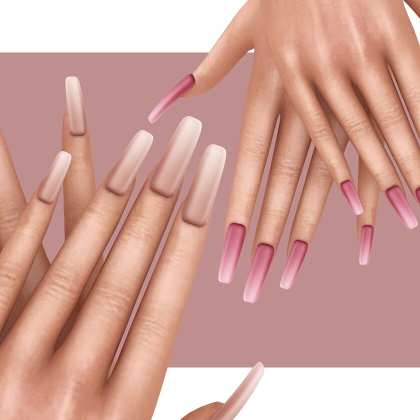 Ombre Nails 1 Ombre Nails Sims 4 CC