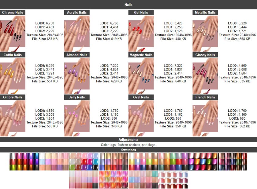 Ombre Nails 2 sims 4 cc ombre nails 3