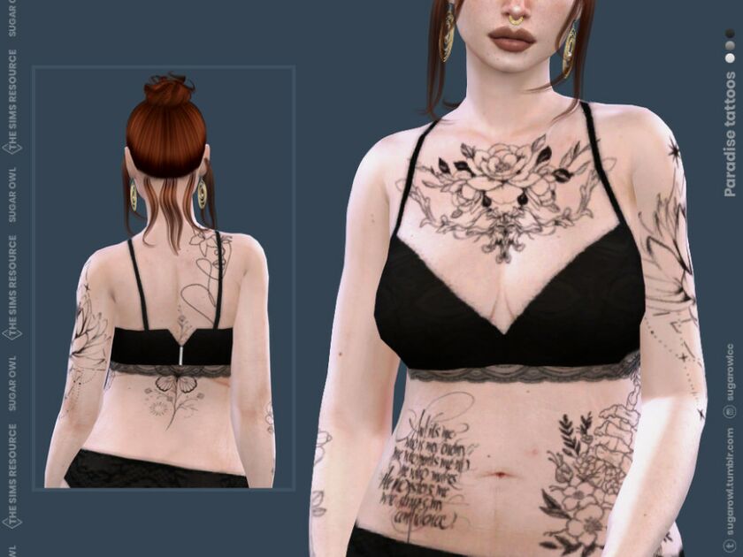 Paradise Tattoos 1 Paradise Tattoos Sims 4 CC