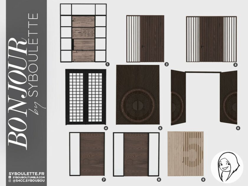 Patreon Early Release – Bonjour Front Door SET – Part 1 By Syboubou 2 sims 4 cc patreon early release bonjour front door set part 1 by syboubou 5