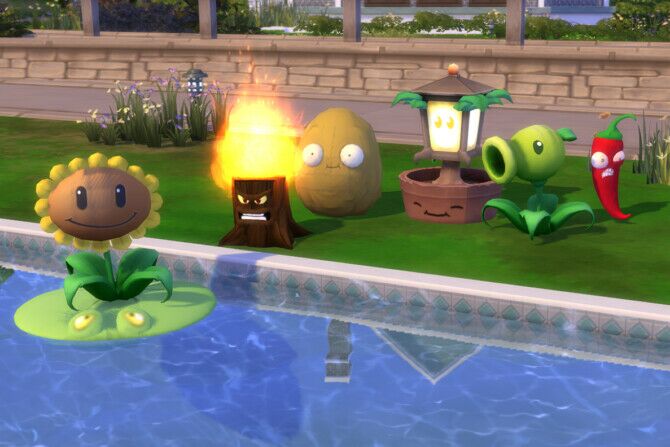 Plants VS. Zombies (PVZ) – Animated Plant Pack 1 Plants VS. Zombies (PVZ) – Animated Plant Pack Sims 4 CC