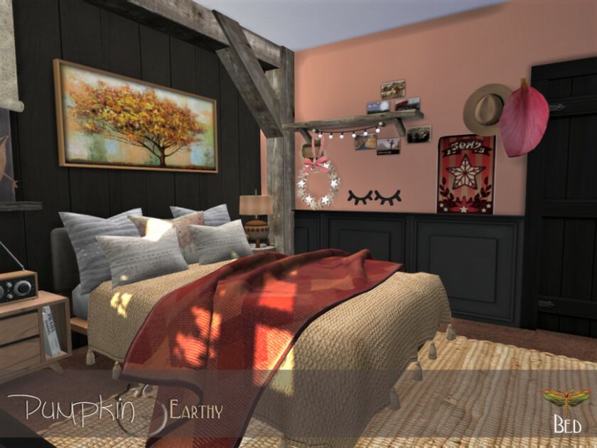 Pumpkin Purple – Bedroom 1 Pumpkin Purple – Bedroom Sims 4 CC
