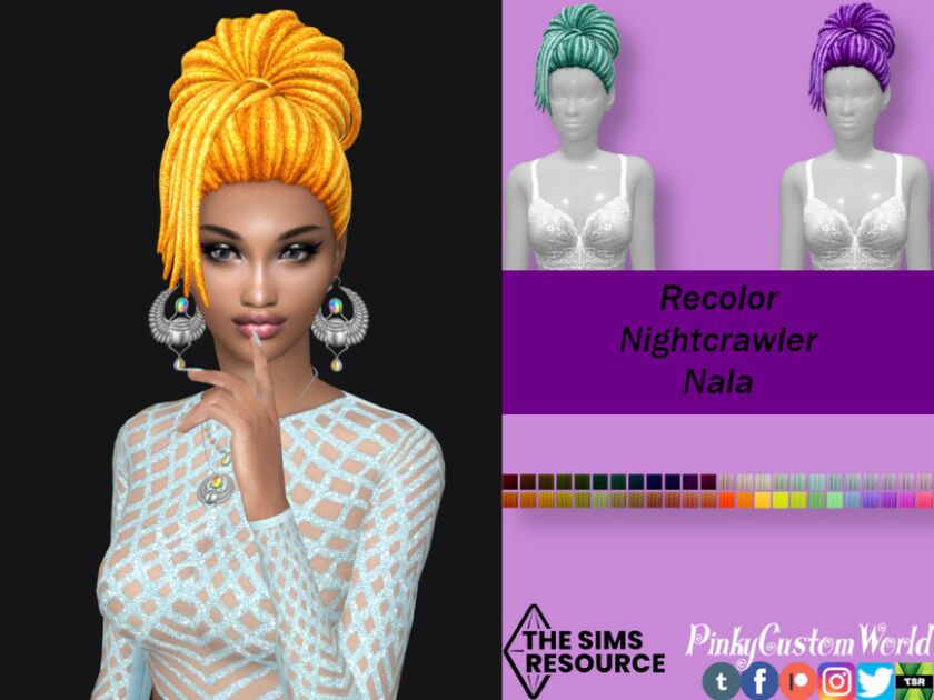 Recolor Of Nightcrawler’s Nala Hair By Pinkycustomworld 1 Recolor Of Nightcrawler’s Nala Hair By Pinkycustomworld Sims 4 CC