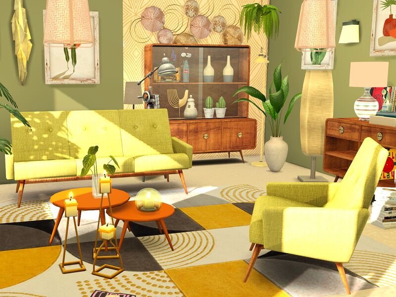 Retro Living CC Needed By Flubs79 Sims 4 CC
