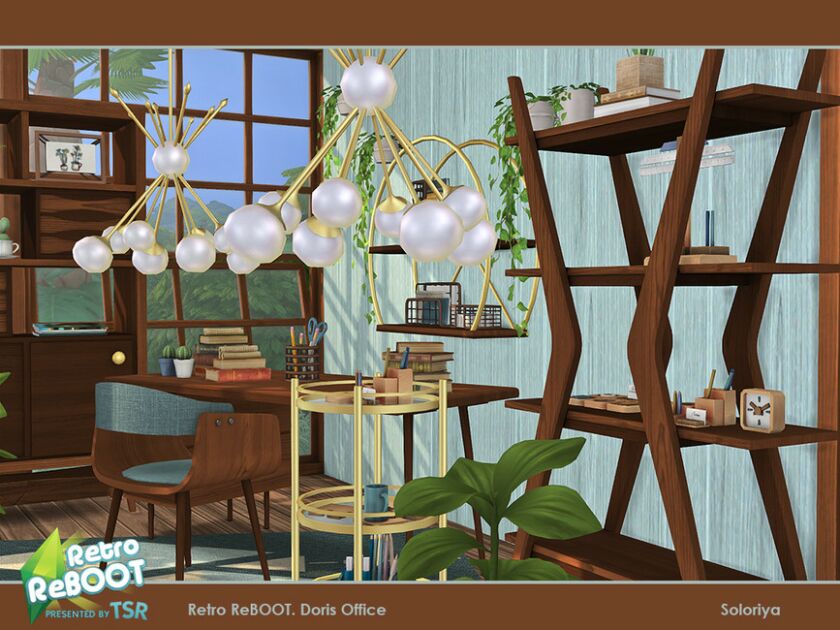 Retro Reboot Doris Office 5 sims 4 cc retro reboot doris office by soloriya 2