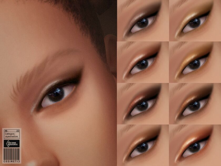 Rose Eyeshadow | N22 By Cosimetic 1 Rose Eyeshadow | N22 By Cosimetic Sims 4 CC
