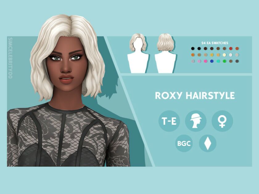 Roxy Hairstyle By Simcelebrity00 1 Roxy Hairstyle By Simcelebrity00 Sims 4 CC