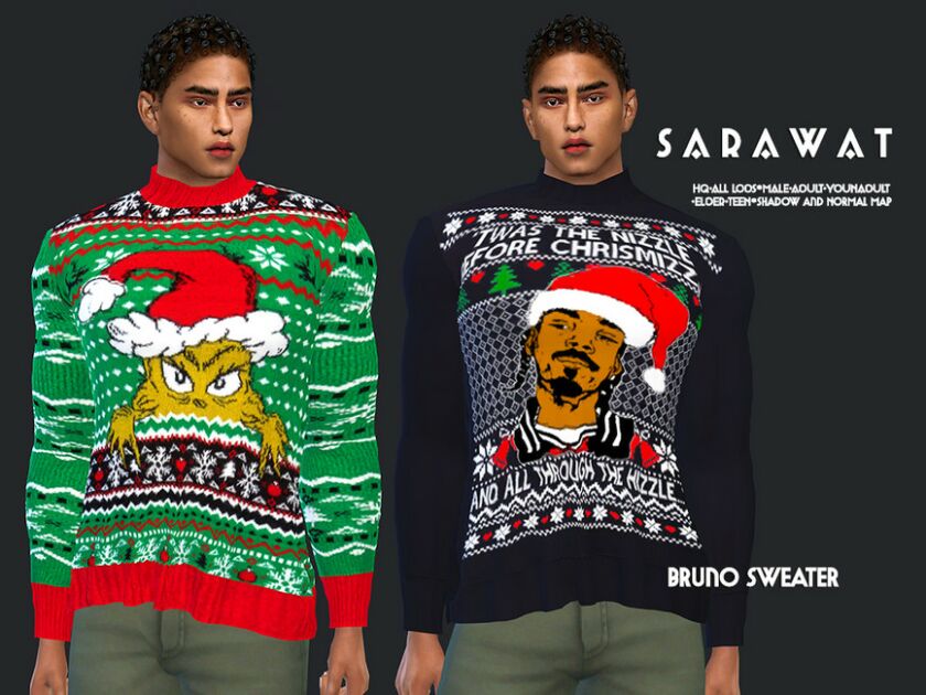 Sarawat_Bruno Sweater By Sarawat 1 Sarawat_Bruno Sweater By Sarawat Sims 4 CC