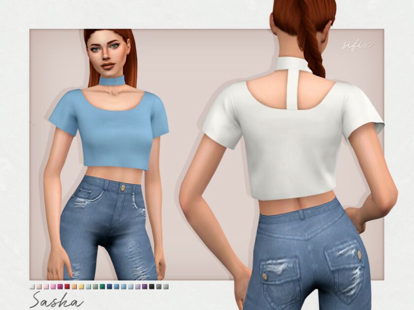 Sasha TOP By Sifix 1 Sasha TOP By Sifix Sims 4 CC