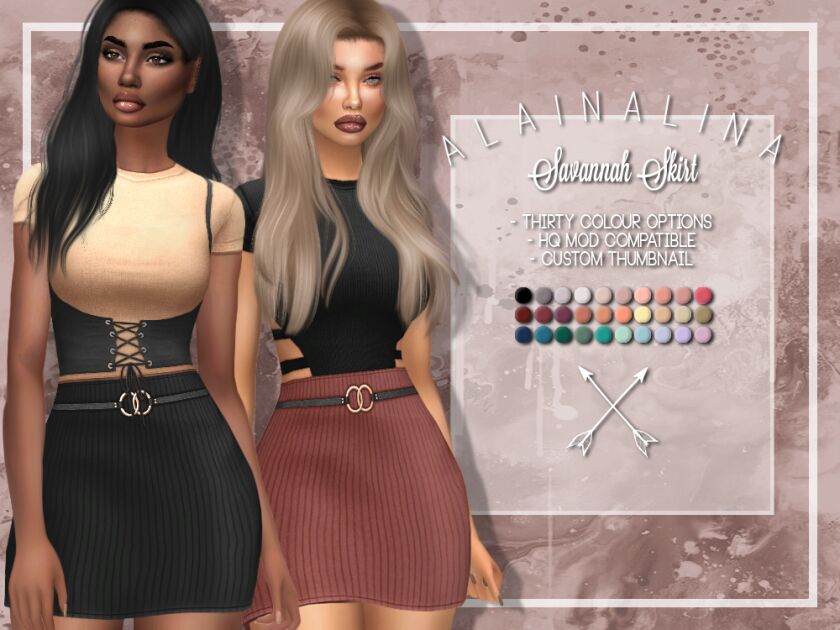Savannah Skirt By Alainalina 1 Savannah Skirt By Alainalina Sims 4 CC