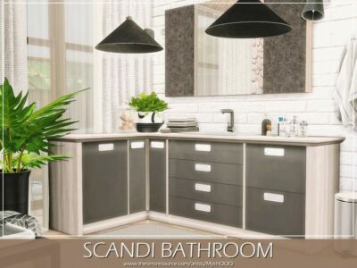 Scandi Bathroom By Mychqqq Sims 4 CC