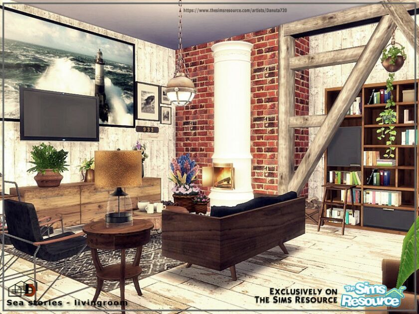 SEA Stories – Livingroom 7 sims 4 cc sea stories livingroom by danuta720 2