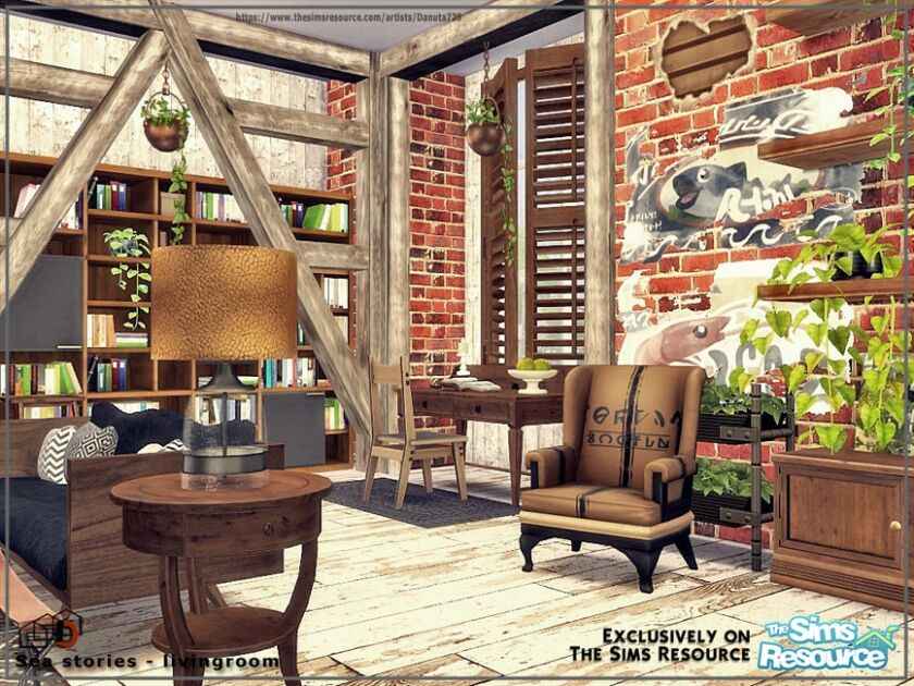 SEA Stories – Livingroom 6 sims 4 cc sea stories livingroom by danuta720 3
