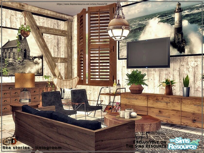 SEA Stories – Livingroom 5 sims 4 cc sea stories livingroom by danuta720 4