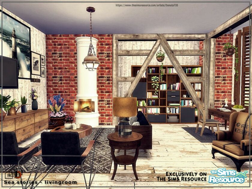 SEA Stories – Livingroom 2 sims 4 cc sea stories livingroom by danuta720 6