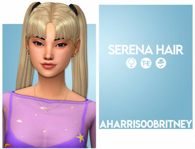 Serena Hair 1 Serena Hair Sims 4 CC
