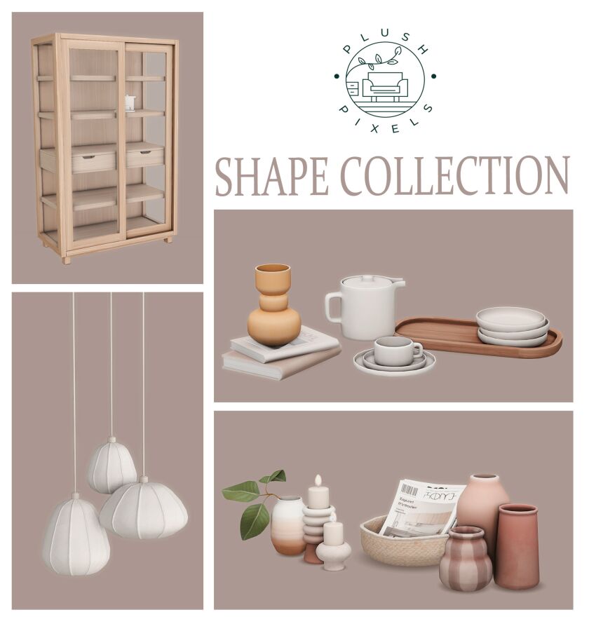 Shape Collection Dining Room 1 Shape Collection Dining Room Sims 4 CC
