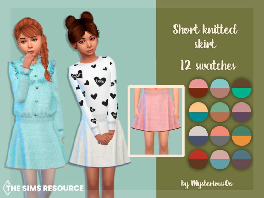 Short Knitted Skirt By Mysteriousoo 1 Short Knitted Skirt By Mysteriousoo Sims 4 CC