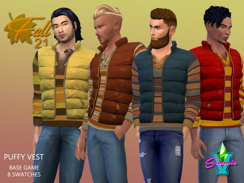 Simmiev Fall21 Puffy Vest By Simmiev 1 Simmiev Fall21 Puffy Vest By Simmiev Sims 4 CC