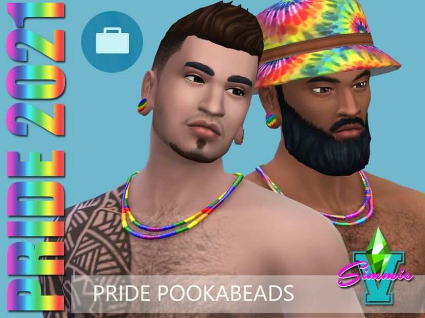 Simmiev Pride21 Rainbow Pooka Necklace By Simmiev 1 Simmiev Pride21 Rainbow Pooka Necklace By Simmiev Sims 4 CC