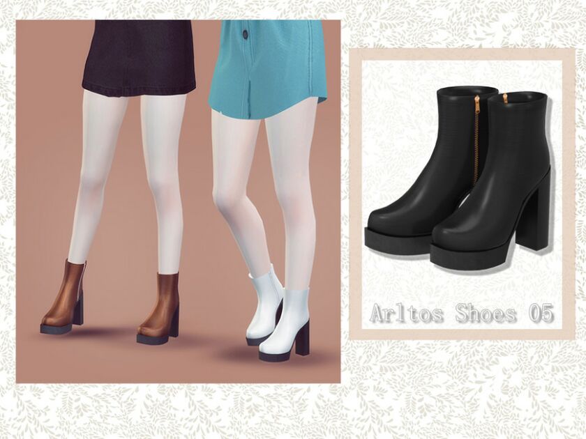 Simple Boots / 5 By Arltos 1 Simple Boots / 5 By Arltos Sims 4 CC