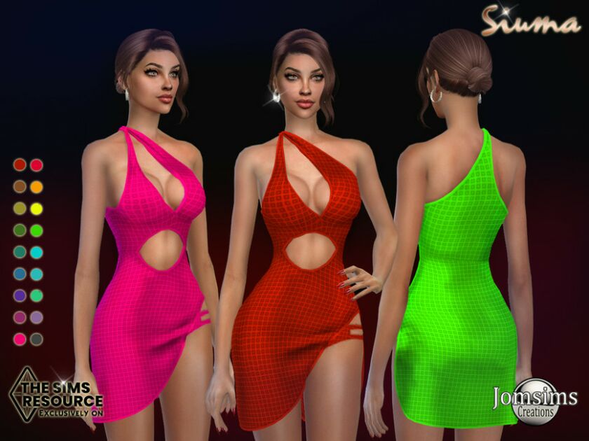 Siuama Dress By Jomsims 1 Siuama Dress By Jomsims Sims 4 CC