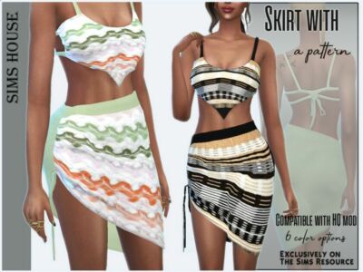 Skirt With A Pattern Sims 4 CC
