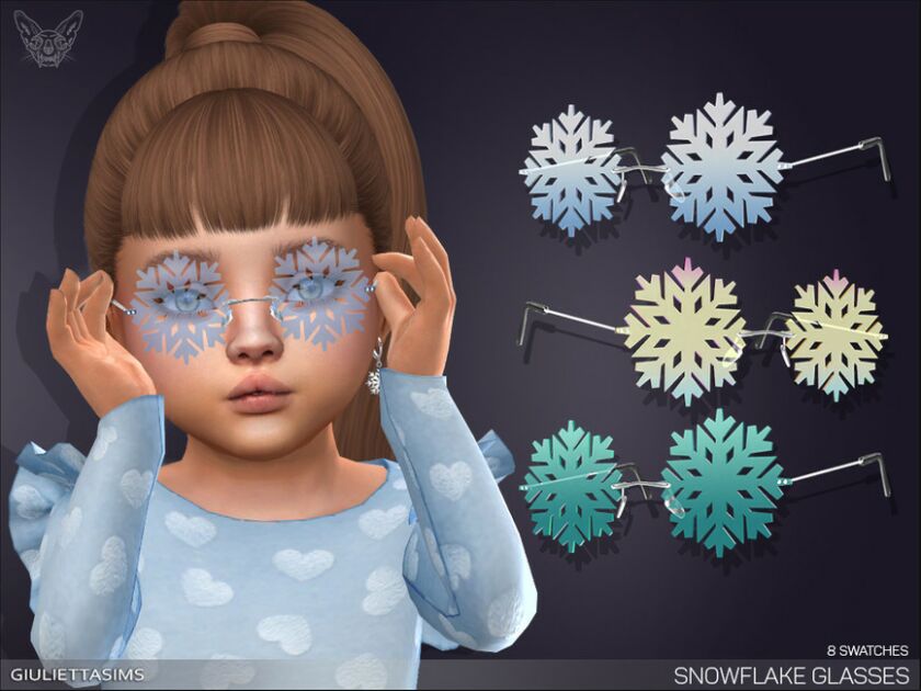 Snowflake Glasses For Toddlers By Feyona 1 Snowflake Glasses For Toddlers By Feyona Sims 4 CC