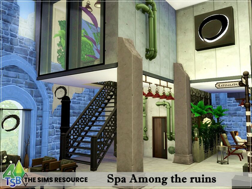 SPA Among The Ruins || Industrial || NO CC By Bozena 4 sims 4 cc spa among the ruins industrial no cc by bozena 6