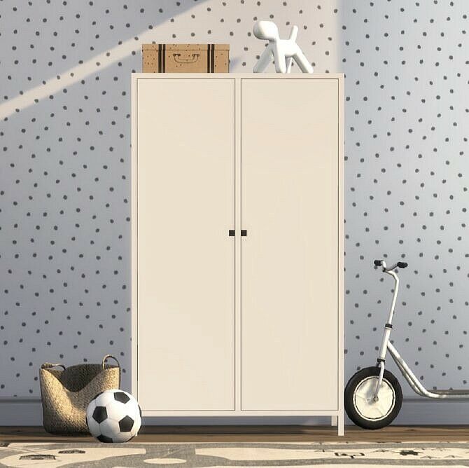 Square Wardrobe & Nightstand By Heurrs 1 Square Wardrobe & Nightstand By Heurrs Sims 4 CC