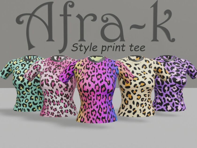 Style Print T-Shirt By Akaysims 2 sims 4 cc style print t shirt by akaysims 2