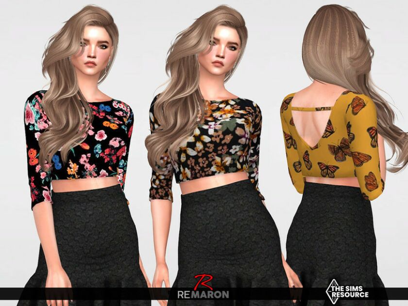 Summer Blouse 02 For Female SIM By Remaron 2 sims 4 cc summer blouse 02 for female sim by remaron 2