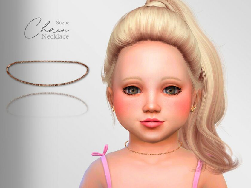 Suzue Chain Toddler Necklace 1 Suzue Chain Toddler Necklace Sims 4 CC